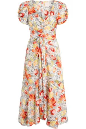 Cinq A Sept Midikleid mit Blumen-Print