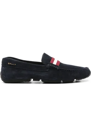 Bally Loafer aus Wildleder mit Streifen