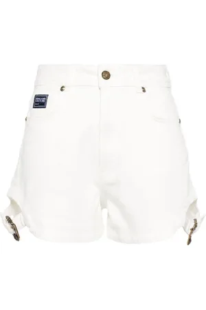 VERSACE Jeans-Shorts mit barocker Schnalle