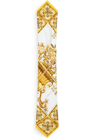 Dolce & Gabbana Azulejos Giallo Seidengürtel