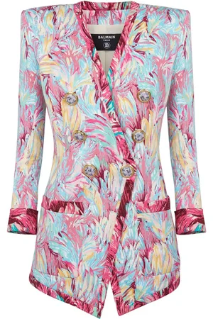 Balmain Blazer mit Feder-Print