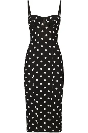 Dolce & Gabbana Midikleid mit Polka Dots