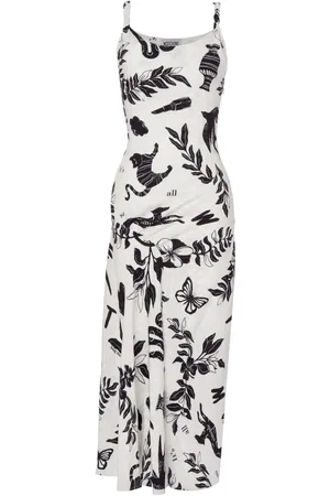 Moschino Midikleid mit grafischem Print