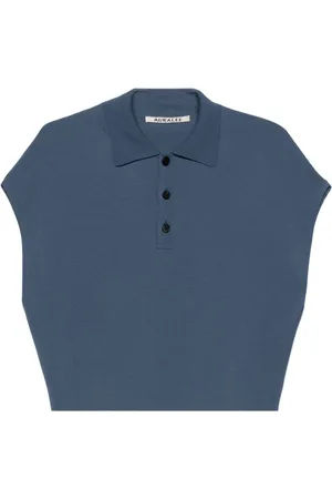 Auralee Poloshirt aus geripptem Strick