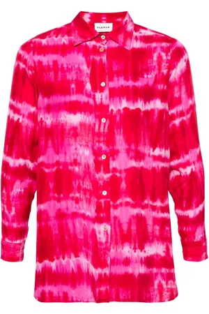 P.A.R.O.S.H. Hemdkleid mit Batikmuster