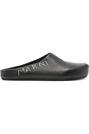 Marni Slipper mit Logo-Stickerei