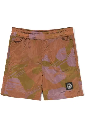 Stone Island Badeshorts mit Kompass-Motiv