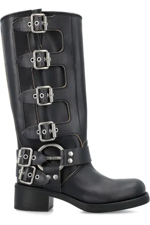 Miu Miu Kniehohe Stiefel mit Schnalle