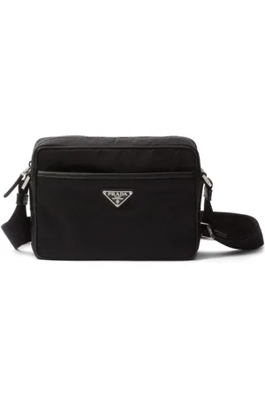 Prada Kuriertasche mit Logo-Schild
