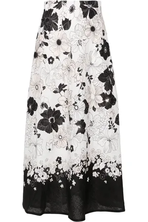 ZIMMERMANN Pop Midirock mit Blumen-Print