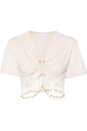 Paco rabanne Cropped-Top mit Fransen