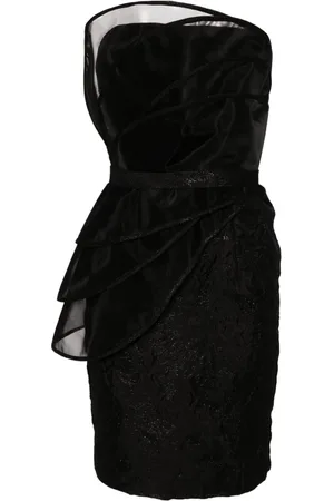Saiid Kobeisy Schulterfreies Brokat-Minikleid