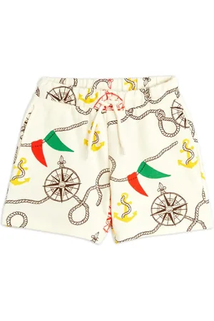 Mini Rodini Shorts mit Marine-Print