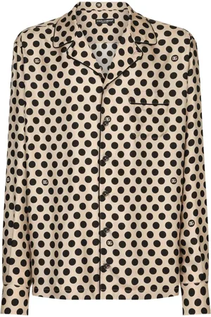 Dolce & Gabbana Seidenhemd mit Polka Dot-Print