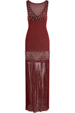Paco rabanne Maxikleid mit Fransen
