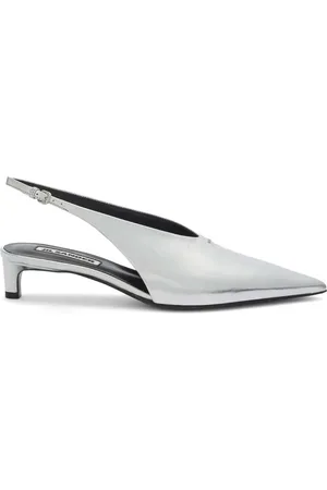 Jil Sander Slingback-Pumps im Metallic-Look