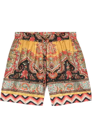 PIERRE-LOUIS MASCIA Aloe Seidenshorts mit Blumen-Print