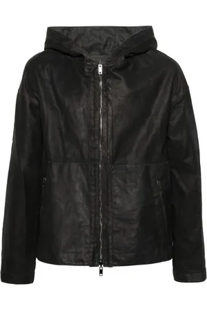 SALVATORE SANTORO Lederjacke mit Kapuze