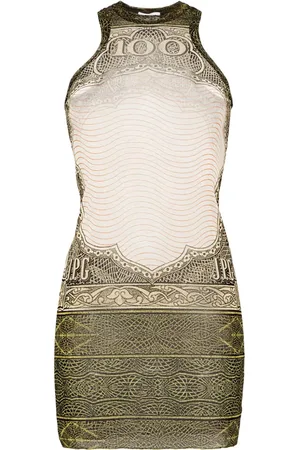 Jean Paul Gaultier The Short Green Cartouche Kleid