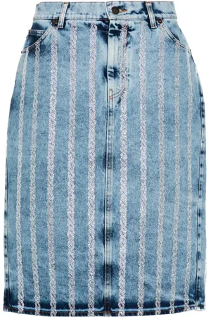 GIUSEPPE DI MORABITO Jeansrock mit Strass-Streifen