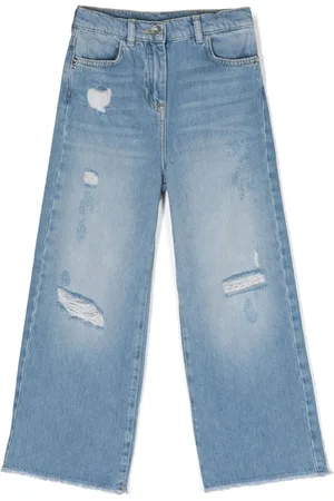 Patrizia Pepe Girl Gerade Jeans im Distressed-Look