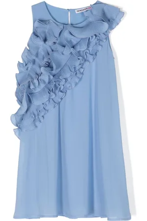 Patrizia Pepe Girl Kreppkleid mit Rüschen