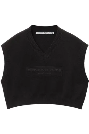Alexander Wang Cropped-Top mit Logo-Prägung