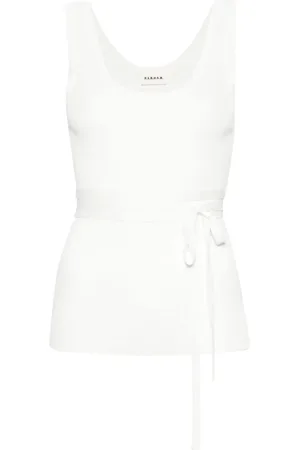 P.A.R.O.S.H. Geripptes Tanktop mit Taillenschnürung