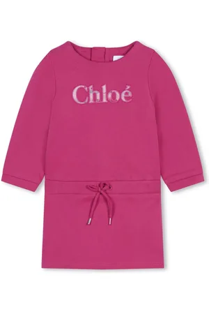 Chloé Kleid mit Logo-Stickerei