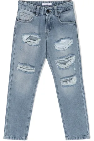 Paolo Pecora Slim-Fit-Jeans im Distressed-Look