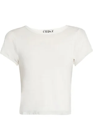 ÉTERNE Cropped-T-Shirt mit Rundhalsausschnitt
