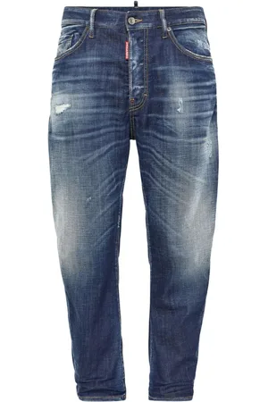 Dsquared2 Halbhohe Straight-Leg-Jeans