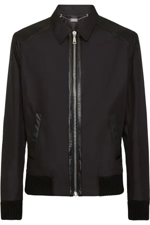 BILLIONAIRE Bomberjacke mit Lederbesatz