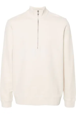 Sunspel Sweatshirt mit kurzem Reißverschluss