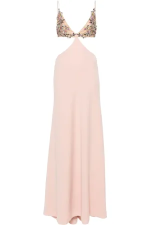 Costarellos Maxikleid mit Blumenapplikation
