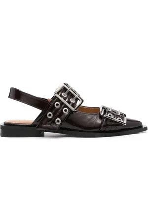 Ganni Ballerinas mit Schnalle