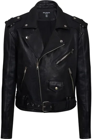 Balmain Bikerjacke aus Leder