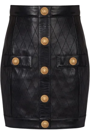 Balmain Minirock mit Knopfdetail