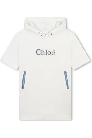 Chloé Kapuzenkleid mit Logo-Applikation