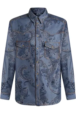 Etro Jeanshemd mit Paisleymuster
