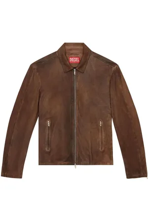 Diesel L-Crombe Lederjacke mit Reißverschluss