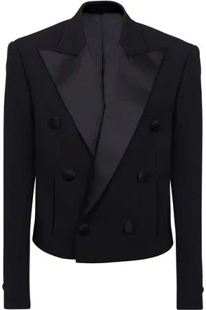 Balmain Krepp-Sakko mit Satinrevers