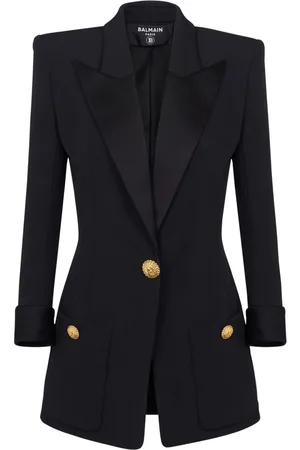 Balmain Wollsakko mit steigendem Revers