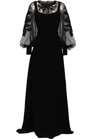 Saiid Kobeisy Maxikleid mit Perlen