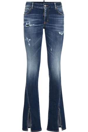 Dsquared2 Halbhohe Schlagjeans