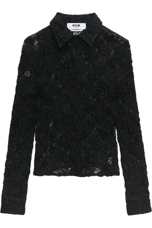 Msgm Hemd aus Blumenspitze