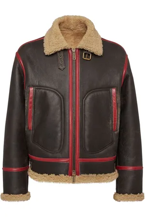Dsquared2 Lederjacke mit Pelzfutter