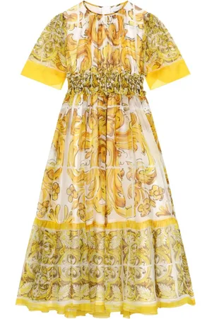 Dolce & Gabbana Seidenkleid mit Majolica-Print