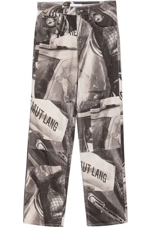 Helmut Lang Jeans mit fotografischem Print