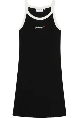 Chocoolate Ärmelloses Kleid mit Logo-Print